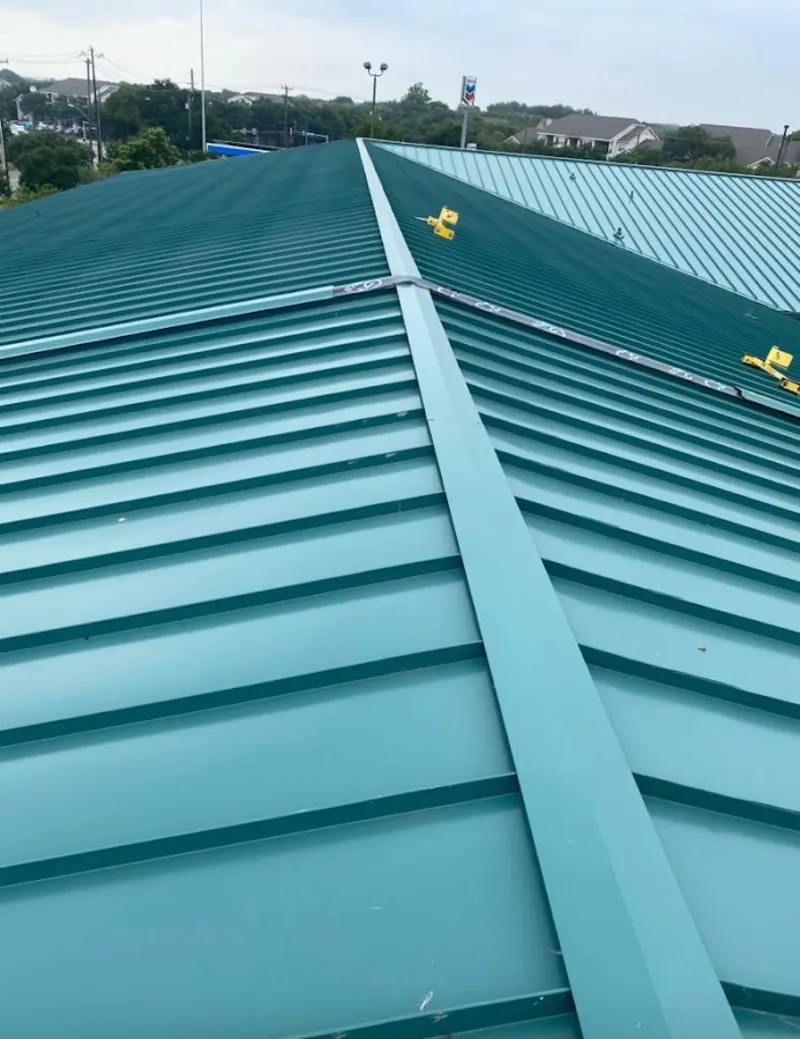 Green commercial metal roof ridge and valley for Metal Roof Repair in Tell City
